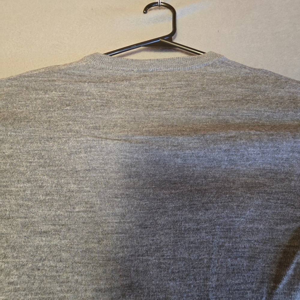 Armani Exchange Mens Colorblock Wool Blend Crewneck Sweater Grey Blue XS 6YZM2R - Picture 10 of 16